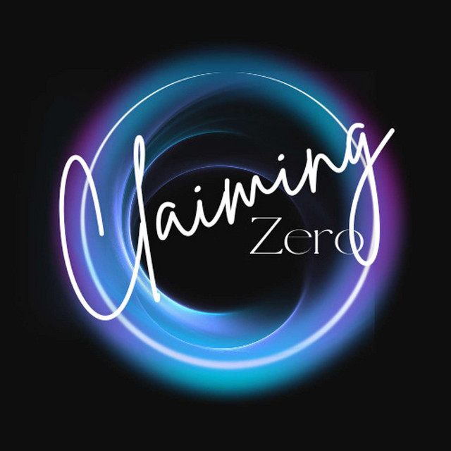 Cover art for Claiming Zero podcast featuring a neon blue and purple circle against a black background with the podcast name overlaid